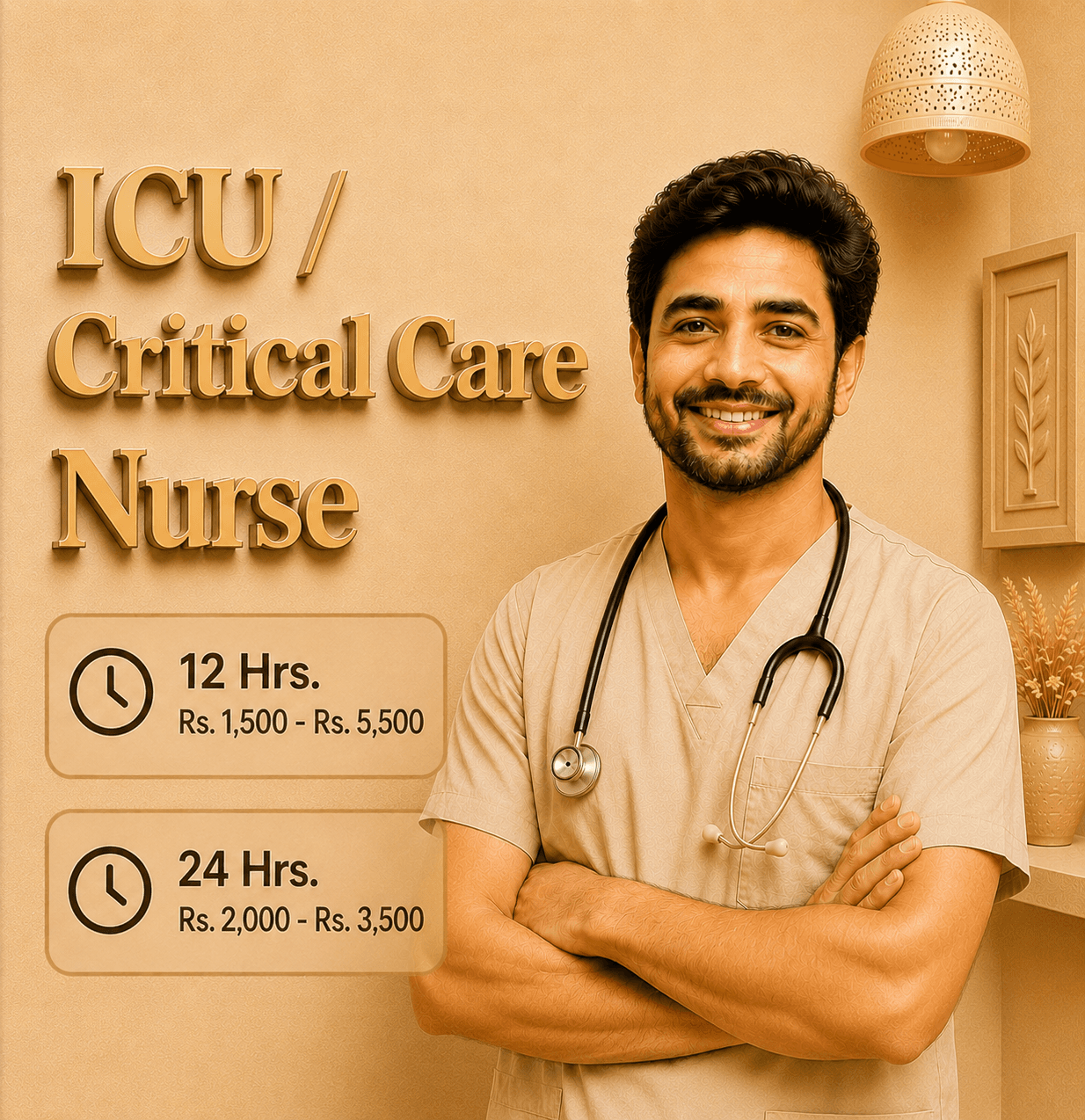 ICU-trained / Critical Care Nurse service pricing